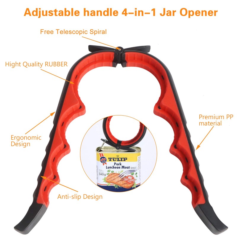 Jar Opener Bottle Opener for Weak Hands, 5 in 1