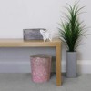 JVL Small Pink Sparkle Waste Paper Bin, 24.5cm x 26.5cm