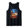 Fantasy Felines Cat In Wizard Hat Tank Top