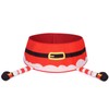 Minicoco Christmas Tree Skirt, Red Glitter Christmas Tree Collar for