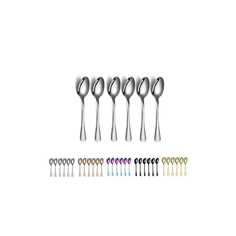 Coffee Spoons, Kyraton 13 cm Stainless Steel Teaspoons 6 Pieces,