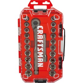 CRAFTSMAN Mechanics Tool Set, 1/2" Drive, SAE/Metric, 22 Piece (CMMT12030)