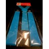 Unbranded Mens Blue X- Clip-on Suspenders Adjustable Elastic Retro Formal