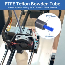 Zocipro 10 Metre PTFE Hose 4 mm x 2.5 mm, PTFE Tube for 3D Printers with Cutter, Compatible with Bambu Lab A1 Mini/A1/P1P/P1S/X1C/AMS/P1/X1 and Creality K1/K1 Max/Ender 3 V3, for 1.75 mm Filament