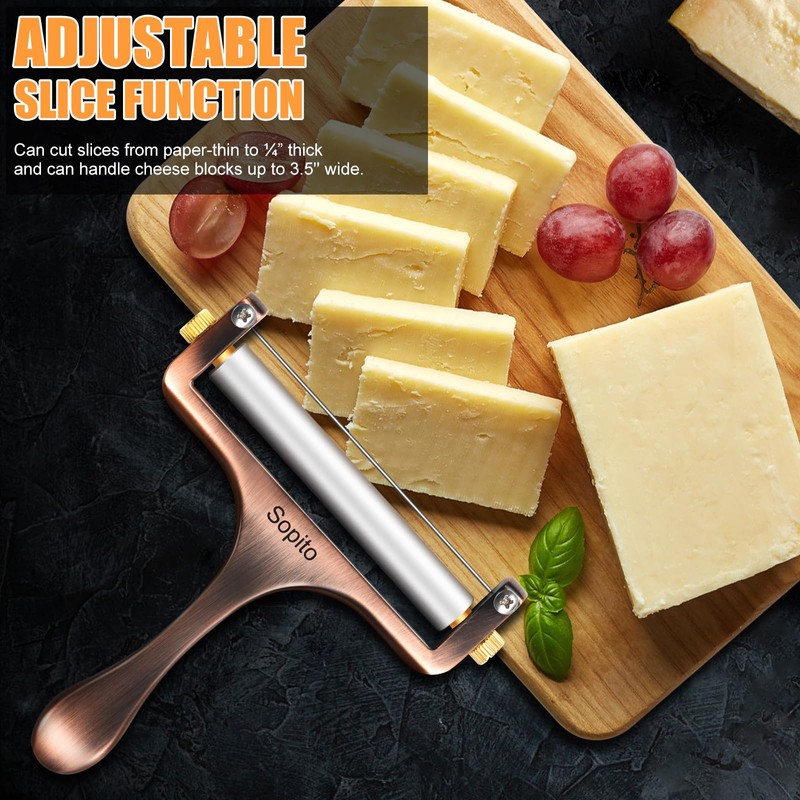 Sopito Cheese Slicer Stainless Steel With 3 Extra Wires Great