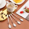 LATRAT Set of 4 stainless steel spoons with curved, curved