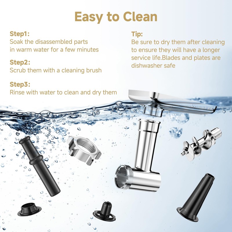 AAOBOSI Meat Grinder Electric 3000W Max with Touch Color Screen,