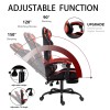 FelixKing PU Gaming Chair Racing Ergonomic Design W/ Footrest USB