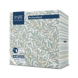 PAW - Airlaid Napkins - Fabric-Like (40 x 40 cm) I Pack of 50 I Ideal for Wedding, Christening, Communion, Birthday I High-Quality Table Decoration Fabric Napkins - Willow Branch