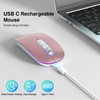 cimetech Led Wireless Mouse for Laptop, Rechargeable Bluetooth Mouse, Ambidextrous