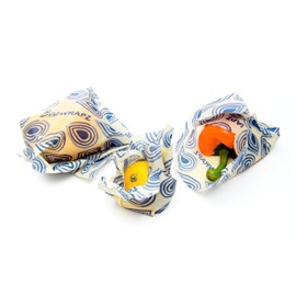 BeeWRAPZ Reusable Beeswax Wraps for Food | Eco Friendly & Organic | Eco-Friendly & Plastic-Free Food Storage | Biodegradable |Pack of 3 Beeswax Food Wraps for Wrapping Fruits & Vegetables (Grey)