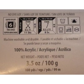 Bernat Lot of 3 Skeins, Bernat Softee Chunky Yarn,3.5 oz, 109 yds, Light Jade