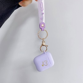 Fycyko Kompatibel mit AirPods Hülle, Airpods 2 hülle und Airpods 1 Case Golden Herz Muster Cover mit Schlüsselanhänger Stoßfeste AirPods Schutzhülle für Mädchen Frau Hülle für Airpods 2 & 1-Lila