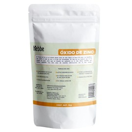 Hebbe - Óxido de Zinc Puro, Protector UV y Antimicrobiano para Cosméticos, 1000 g                                                                     