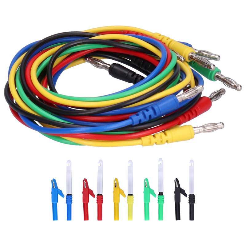 Banana Connector Test Cable Set 4mm 1 Meter Electric Testing