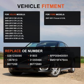 0261230090 Manifold Pressure (MAP) Sensor Fits for Ford Focus 2007-2011, for Volvo XC90 2003-2014, S60 2001-2009, XC70 2003-2007, S80 1999-2008, C70, C30, S40, V50, V70, 2.5L