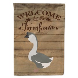 Caroline's Treasures CK6843CHF African Goose Welcome House Flag Large Porch Sleeve Pole Decorative Outside Yard Banner Artwork Wall Hanging, Polyester, House Size, Multicolor