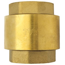 Premium 0.5 to 1.5 inch Check Valve / Non-Return Valve made of High Quality Brass - Robust, Rust-Proof & Waterproof for Pumps, Fountains, Washing Machines, Gardens, Water Butts, Barrels