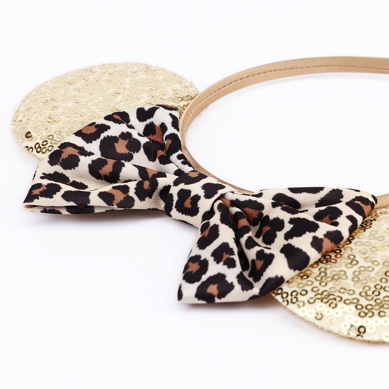 Mouse Ears Bow Headbands Glitter Party Decoration Cosplay Costume for