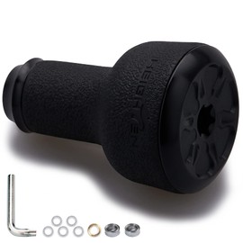 HEIGHTEN 0.9 inch (24 mm) Reel Handle Knob Made of TPE, 0.4 oz (10 g), For Shimano Type A (Daiwa Type S) TPE Series (Black) (423)