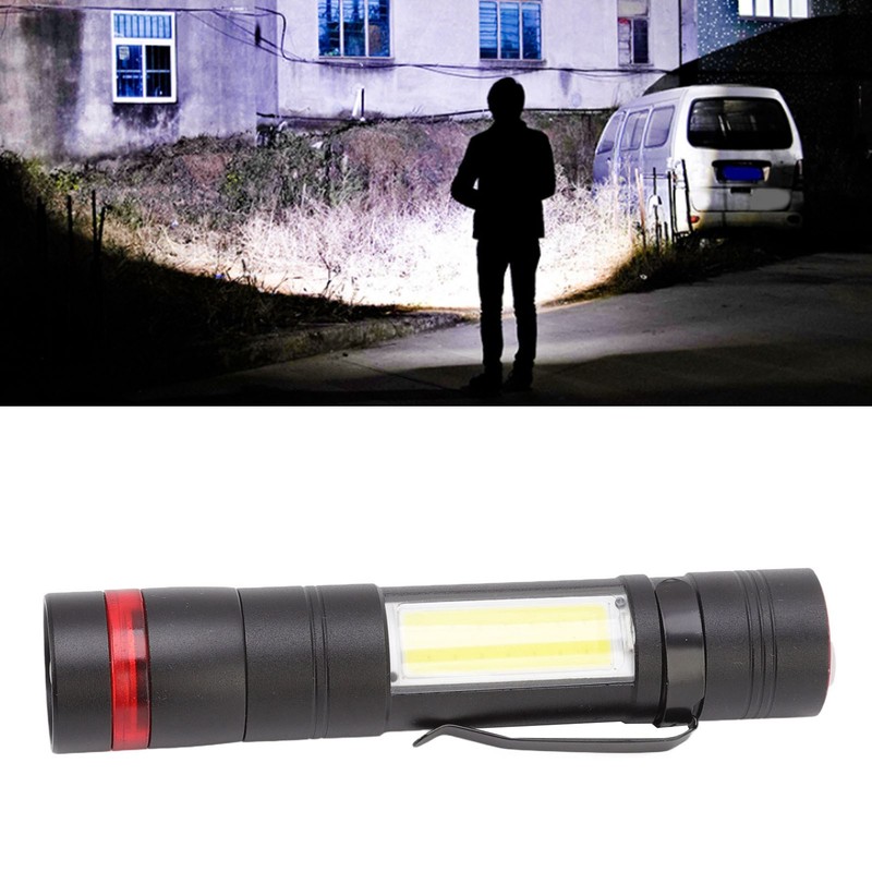LED Flashlight Multifunction Highlight Telescopic Zoom Rechargeable Waterproof Mini Flashlight