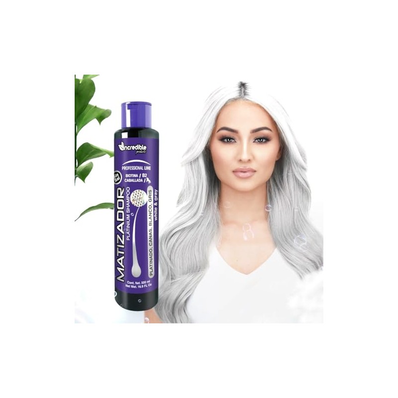 Shampoo Matizador Morado Con Biotina Sin Sal Platinado 500ml