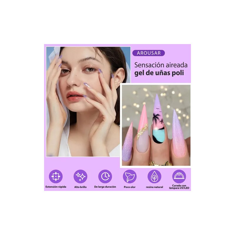 Gel De Construcción Polygel 15ml - Extensiones Uñas