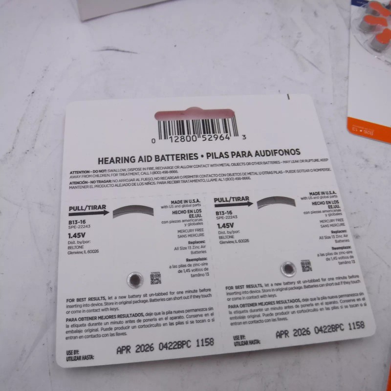 Beltone 2026 Box of 160 Beltone Hearing Aid Batteries Size