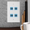 tunghey Ethernet Wall Plate 4 Port,Cat 6 Wall Plate Female-Female