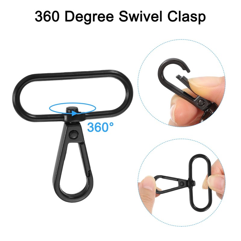 sourcing map 15Pcs Swivel Clasps, 1.5 Inch Oval Ring Lobster
