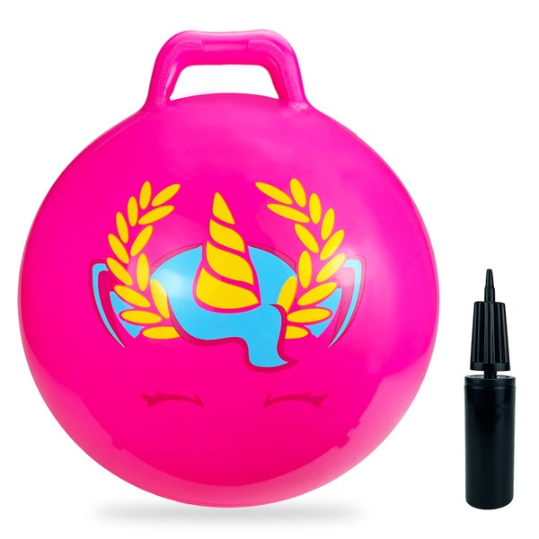 Hymaz Jumping Ball, Pop'n Ball, Children's Toy, 17.7 inches (45 cm), Indoor Play, Birthday Present, Gift, Toy (Pink)