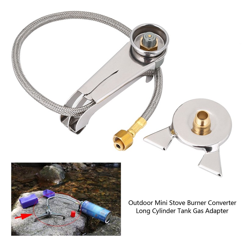 Outdoor Mini Stove Burner Converter Long Cylinder Tank Gas Adapter