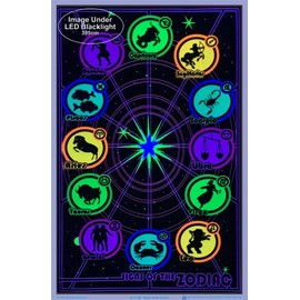 Signs of The Zodiac - Blacklight Poster - Flocked - 23" x 35"
