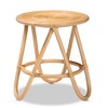 Baxton Studio Rinjani Natural Rattan End Table