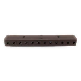 BELI-BECO 64/12 Distribution Plate for Cross-Hole Plugs Miniature Banana Plug with Pin Diameter: 2.6 mm, 24 Connections, 100 x 20 mm (Brown)