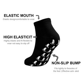 SIOPPKIK 2 Pairs of Non-Slip Yoga Socks, Non-Slip Socks for Men and Women, Yoga Pilates Socks, Non Slip Yoga Pilates Socks, Martial Arts, Fitness, Dance Barre, EU 35-42, Black Grey