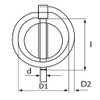 10 x Folding Pins 10 mm Galvanised Steel Folding Cotter