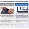 JYMAOYI Set of 2 For Honda Metal Black Metal License