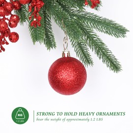 Miukada Christmas Ornament Hooks, Christmas Ornament Hangers 120Pcs, Small Metal Decorative Ornament Hooks for Christmas Tree Decorations-Gold