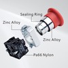 Ordentlich 22mm Metal Emergency Stop Push Button Switch Red Mushroom