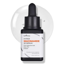 ISNTREE Suero Facial Hyper Niacinamide 20 - Serum Coreano con 20% Niacinamida, 10 Tipos de Ácido Hialurónico, Zinc PCA y Arbutina, 20 ml