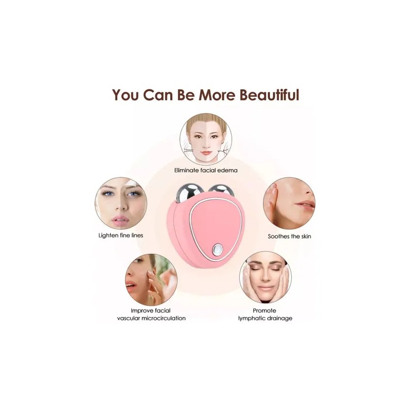 Tonificador facial microcorrientes + gel conductor 3×20 ml blanco, reafirma