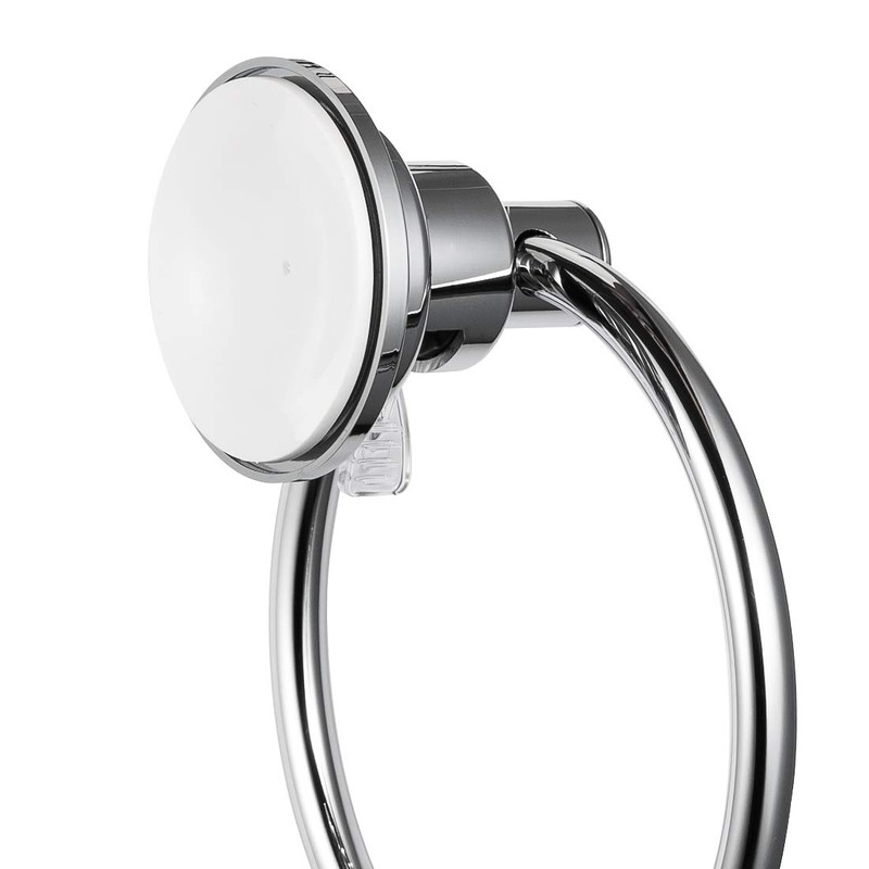 JiePai Vacuum Suction Towel Holder,Modern Shower Towel Ring,Washcloth Hand Towel