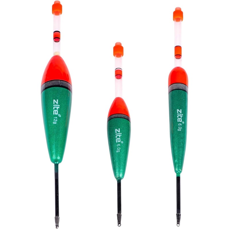 Zite Fishing Glow Stick Floats Assortment with Float Tube -