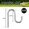 Blulu 10 Pcs 2'' Long Shed Hooks for Hanging Heavy