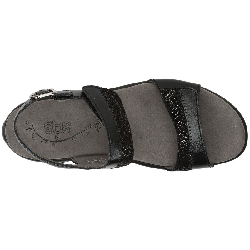 SAS Nudu Adjustable Comfort Sandal Midnight 8 WW - Double