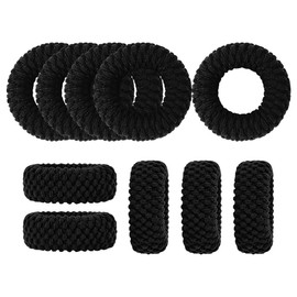 ccHuDE 20 Pcs Thick Seamless Hair Bands Stretchy Elastic Hair Ties No Damage Ponytail Holders Soft Hair Elastics with Strong Elasticity for Thick Heavy Curly Hair