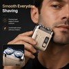 Mini Electric Shaver for Men – Rechargeable Dual Blade Beard