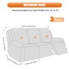 VANSOFY Recliner Cover, 3-Pieces Stretch Reclining Couch Covers with Pockets