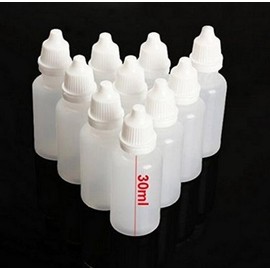 50PCS 30ml Liquid Dropper Bottle-Plastic Dropper Sample Storage Containers With White Cover (30ml)
